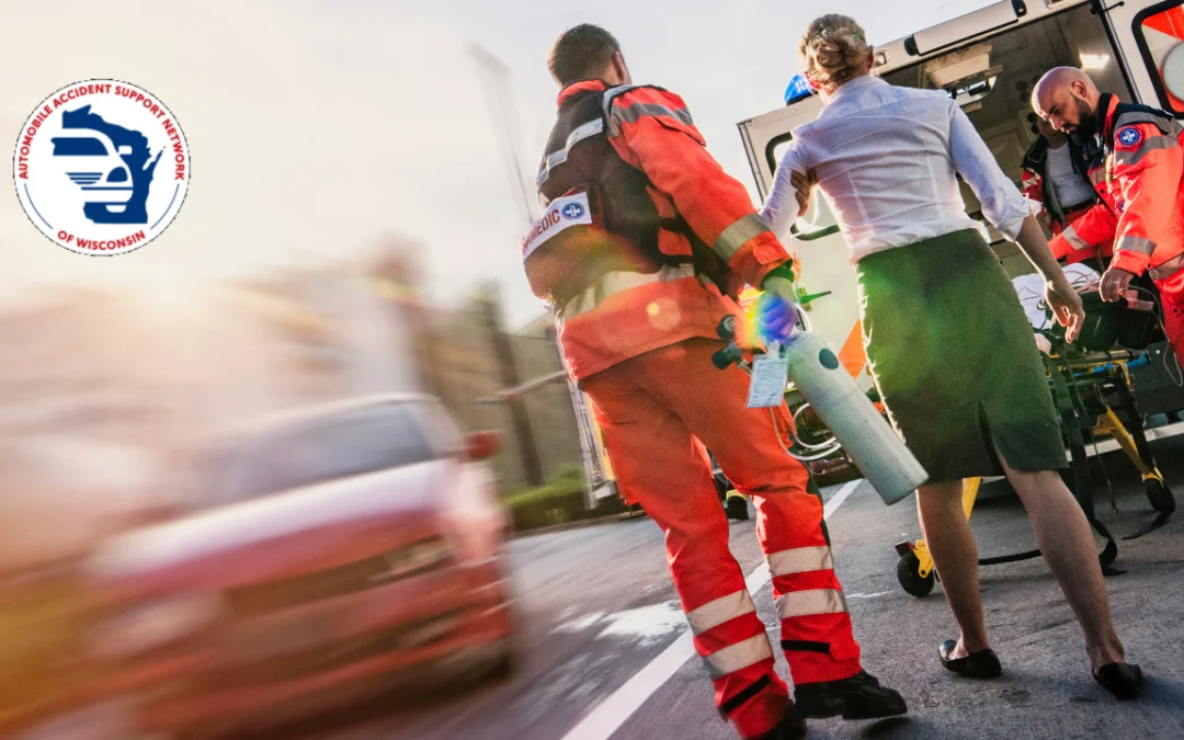 Women being walked to an ambulance with AASN log in top left.
